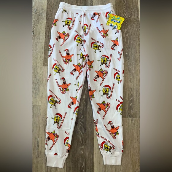 ❄️ Nickelodeon |Christmas Spongebob Squarepants Jogger Pants | Women Siz… - Picture 1 of 2